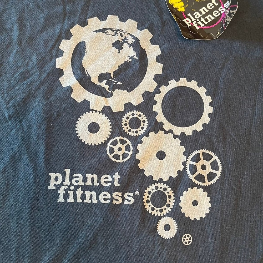 Planet Fitness black‎ T-shirt Unisex medium NEW